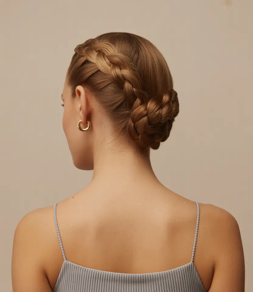 cute hairstyles ideas 2026 Soft Side Braided Updo With Classic Twist