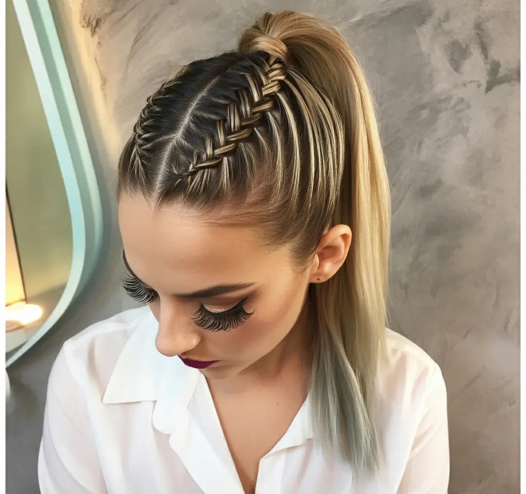 easy hairstyles ideas 2026 Fishtail Braid Pony