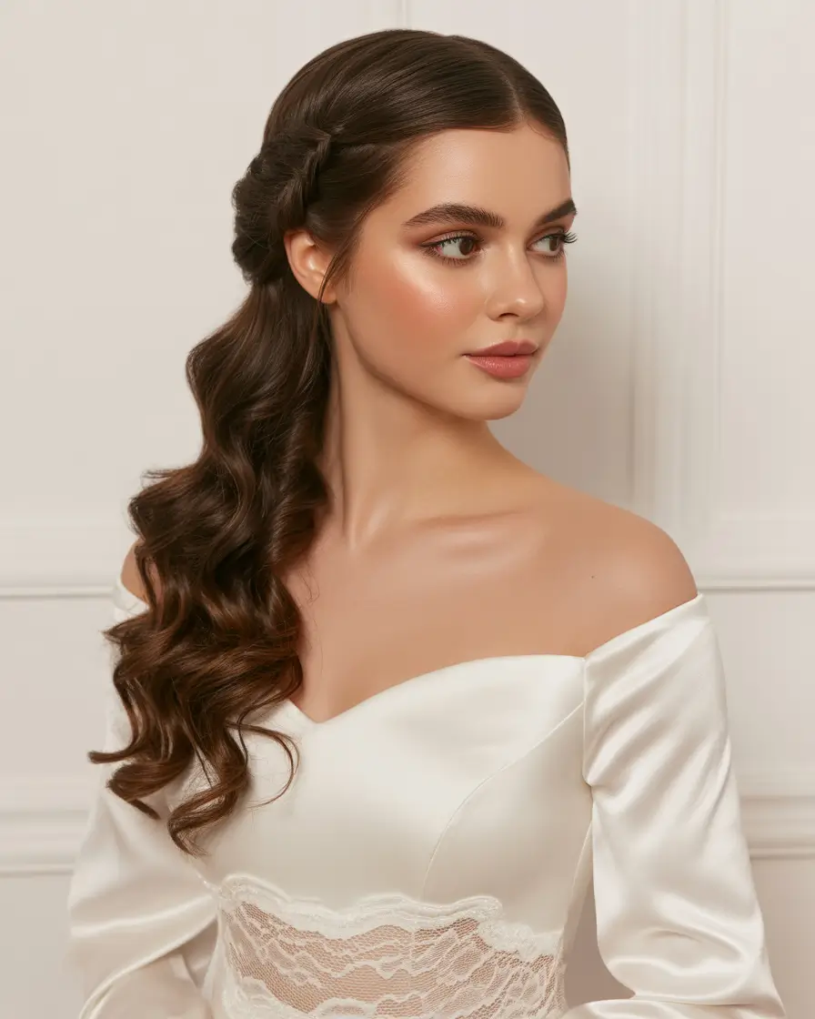 easy hairstyles ideas 2026 Romantic Side Waves