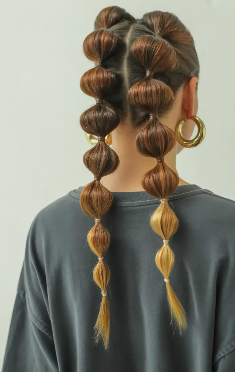 easy hairstyles ideas 2026 Bubble Braids Trend