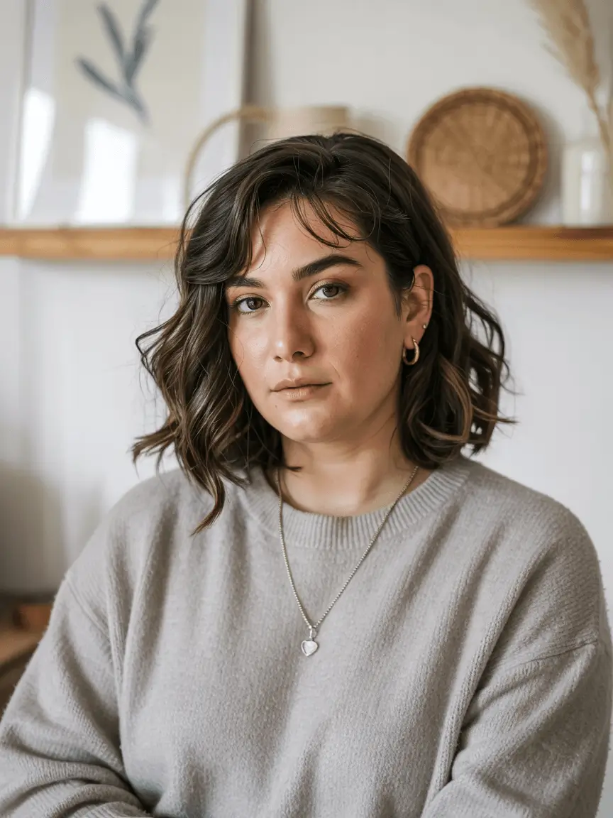 fat face haircuts short Effortless Textured Bob