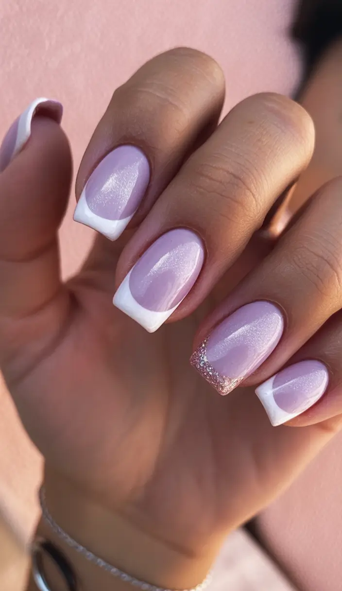 french nails 2026 Lavender Frost French