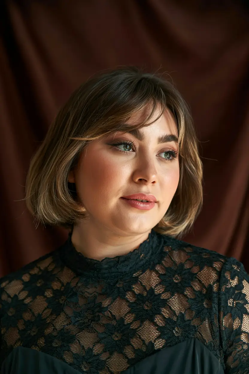 haircuts for chubby faces with bangs French Bob With Soft Bangs