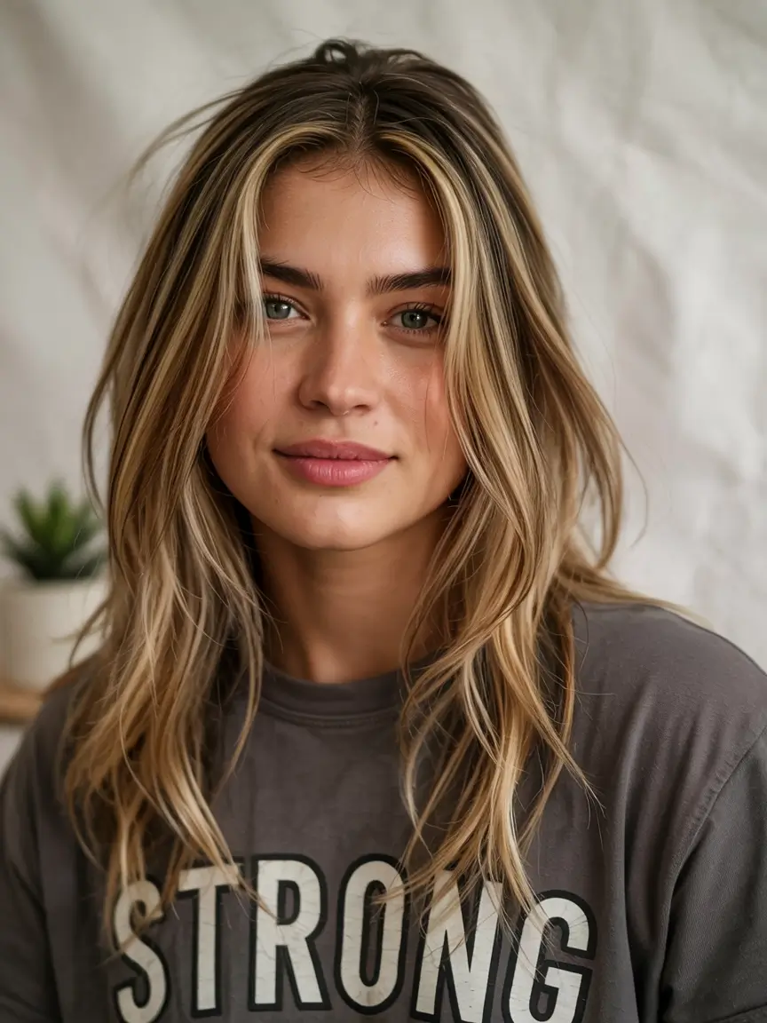 haircuts for medium hair 2026 Soft Layered Blonde Dimension