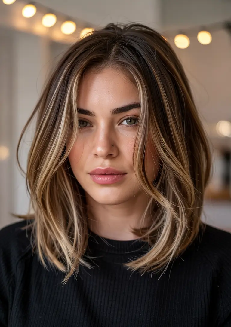 haircuts for medium hair 2026 Dimensional Blonde Face Framing Cut