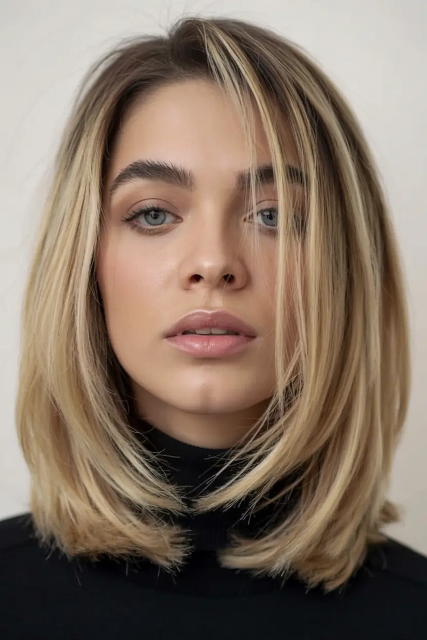 haircuts for medium hair 2026 Butter Blonde Step Layers