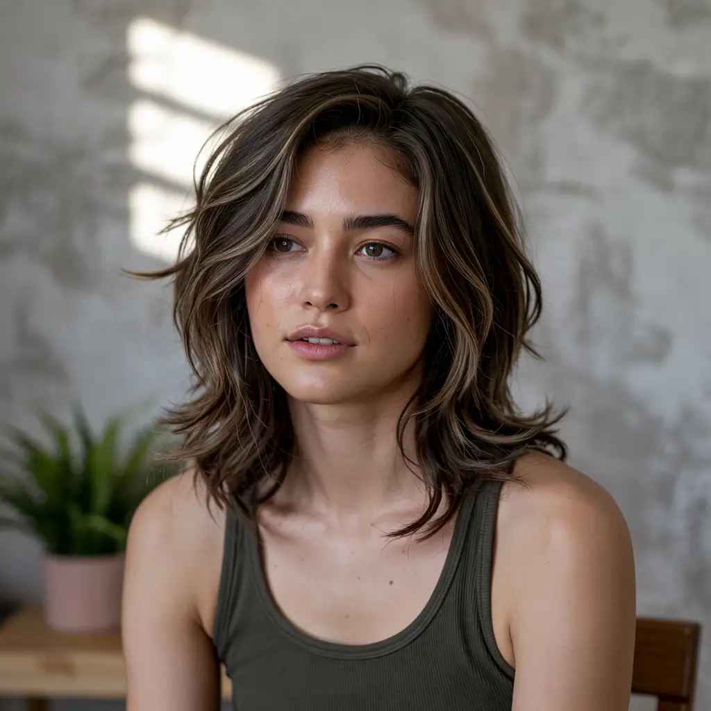 haircuts for medium hair 2026 Modern Wolf Layered Texture