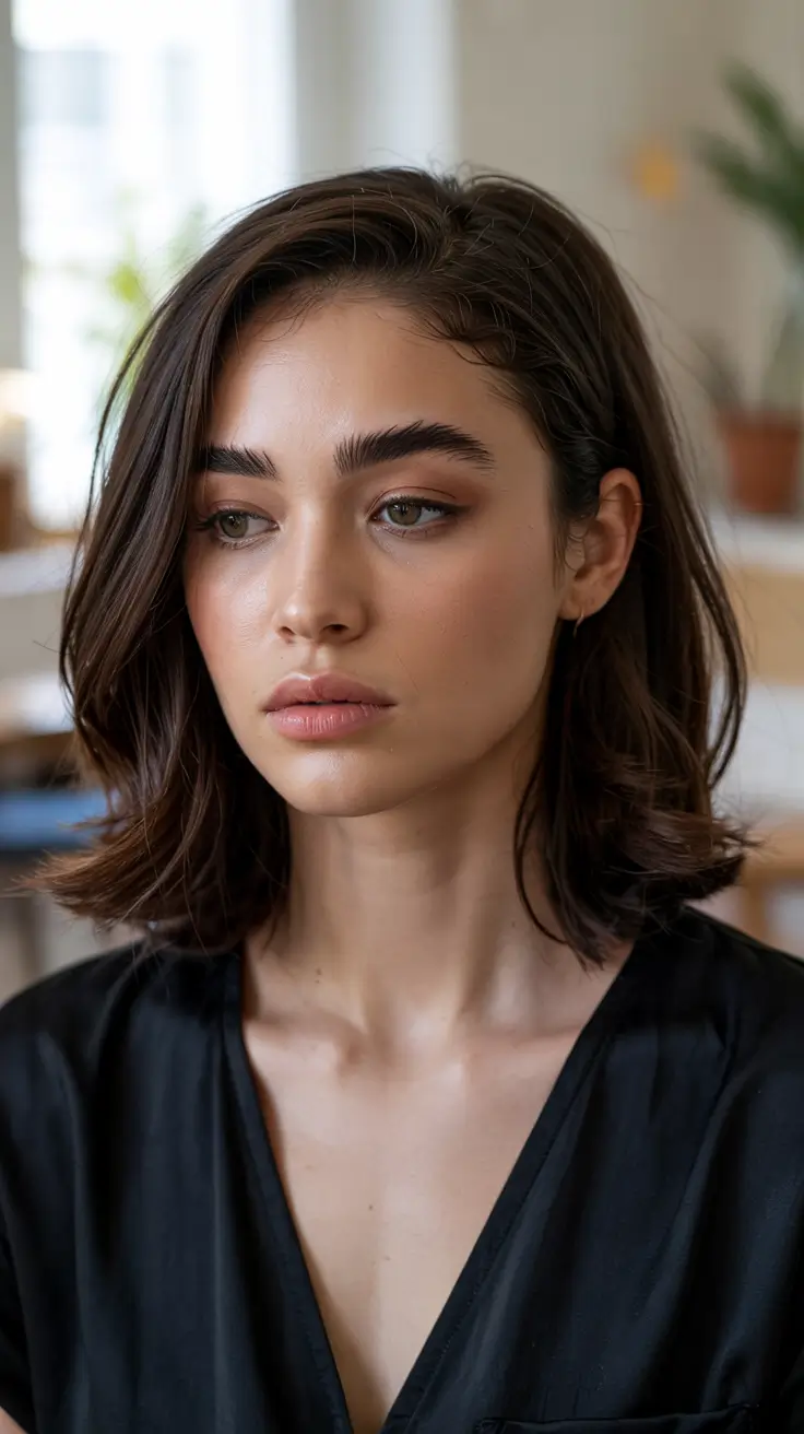 haircuts for medium hair 2026 Textured Espresso Medium Bob