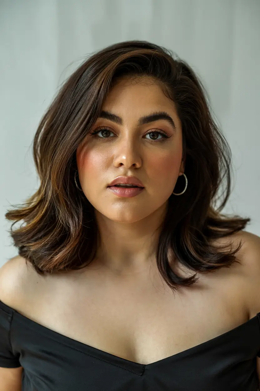 haircuts for plus size women 2026 Soft Volume Shoulder Cut