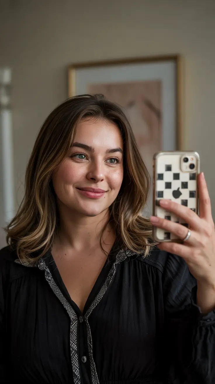 haircuts for plus size women 2026 Modern Mid-Length Glow