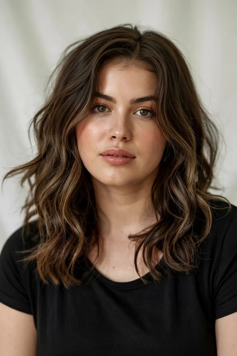 haircuts for plus size women 2026 Textured Shoulder Shag