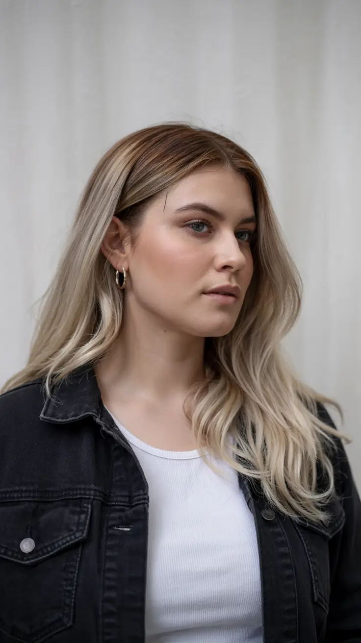 haircuts for plus size women 2026 Dimensional Ash Blonde Waves