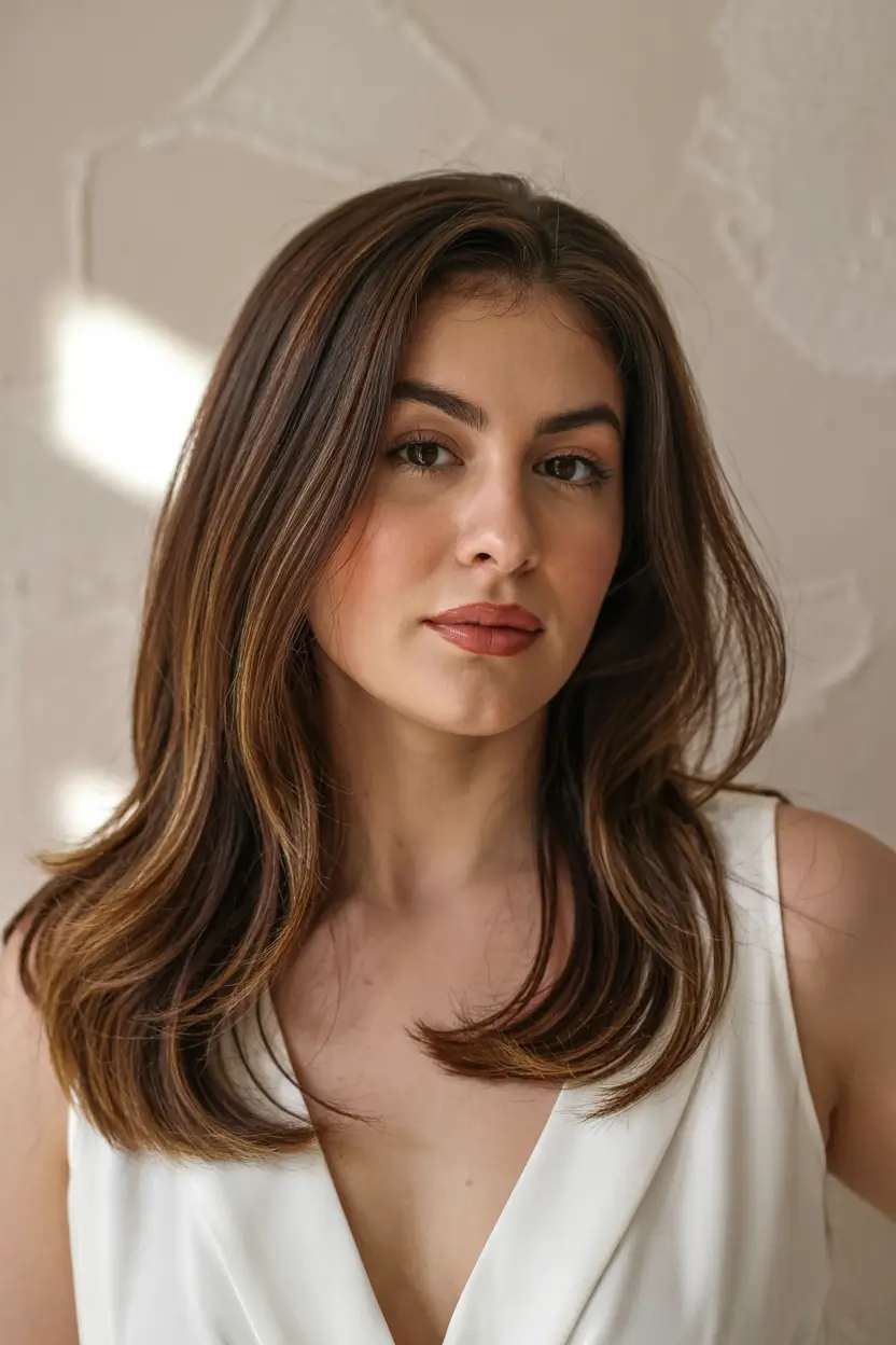 haircuts for plus size women 2026 Polished Medium-Length Layers