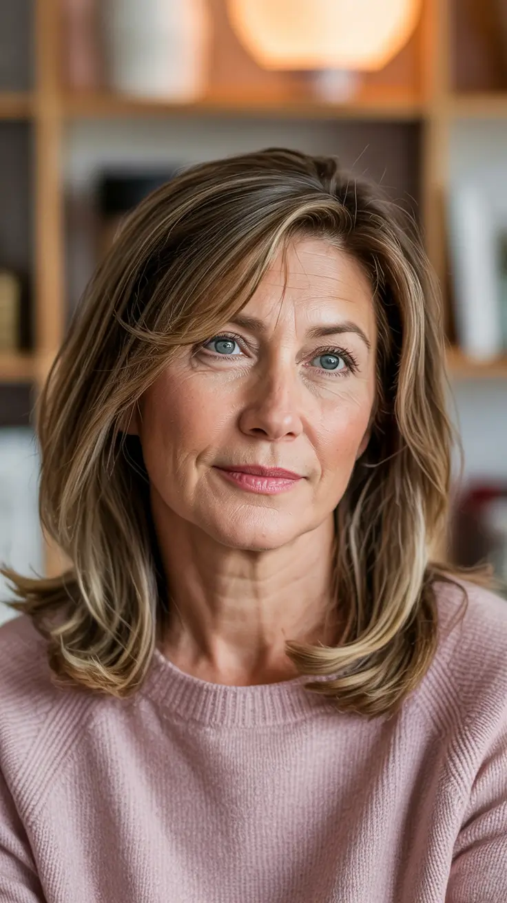 haircuts for women over 40 medium length Soft Shoulder-Length Layers