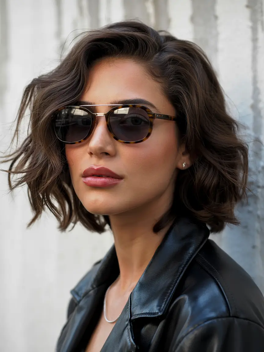 haircuts inspo 2026 Textured Brunette Bob