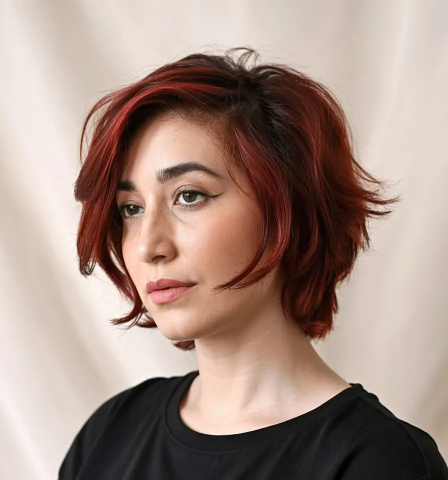 haircuts inspo 2026 Crimson Textured Pixie Bob