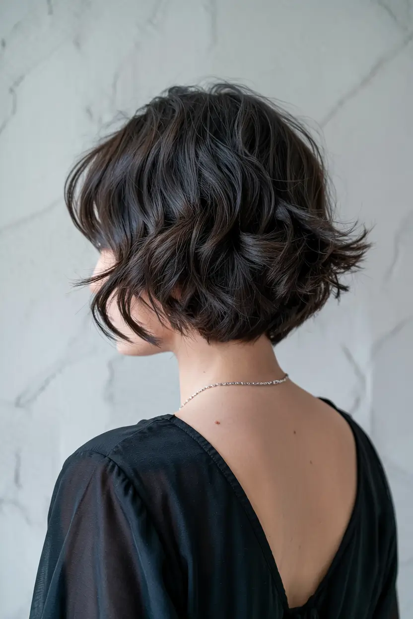 haircuts inspo 2026 Textured Espresso Bob