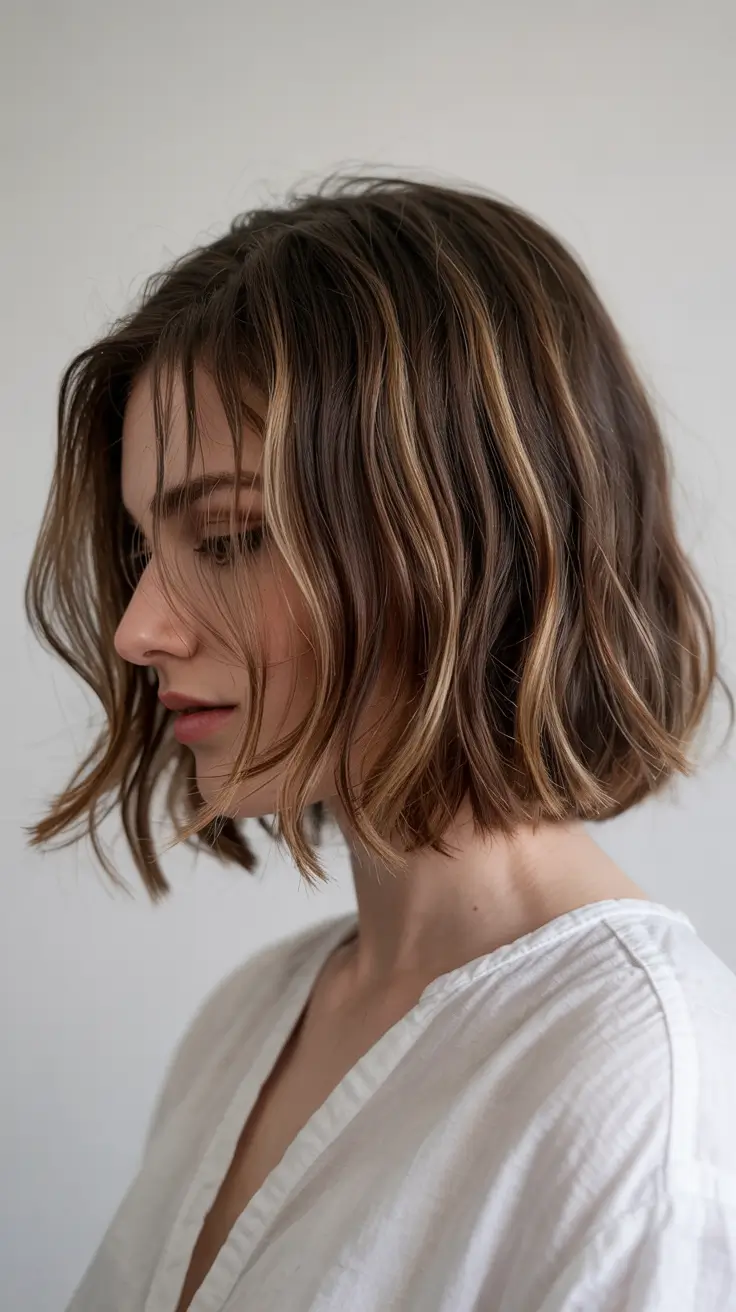 haircuts inspo 2026 Golden Caramel Highlights Bob