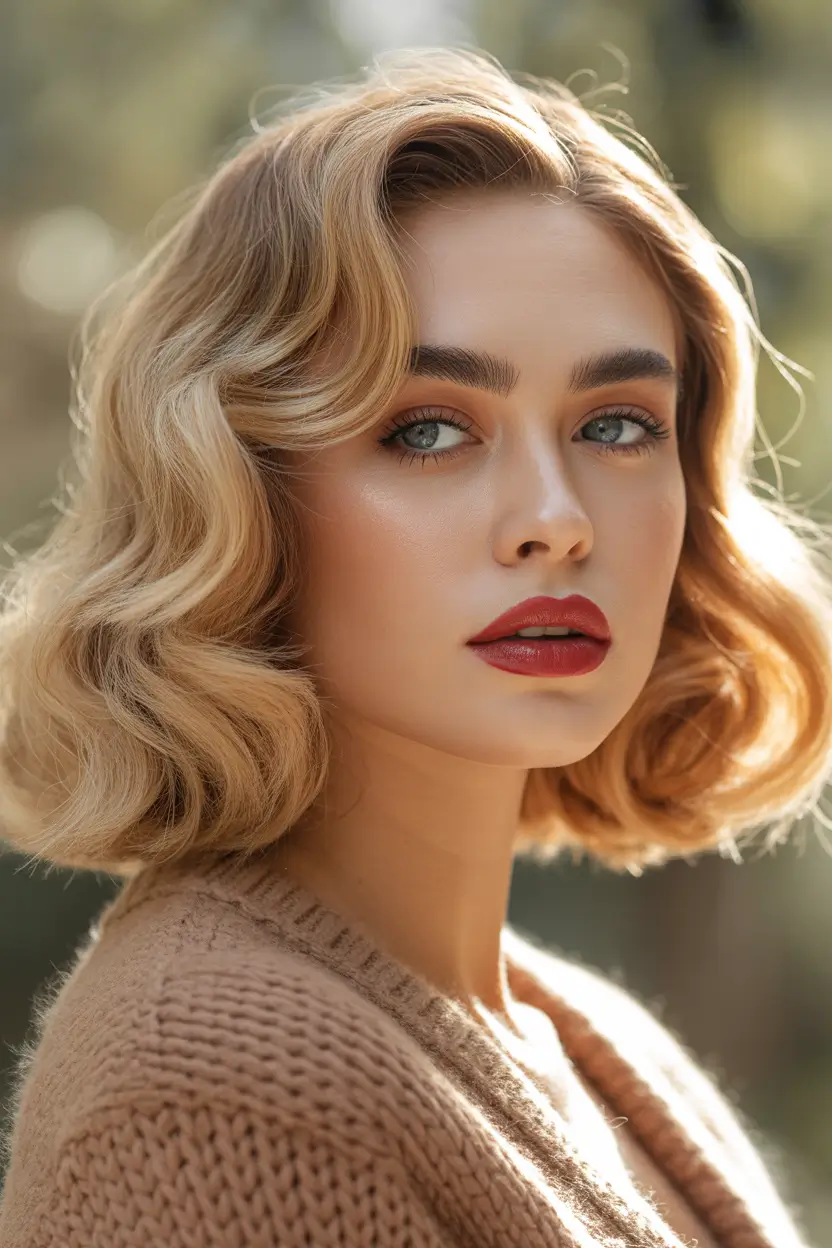 hairstyle for medium length hair 2026 Soft Retro Hollywood Bob