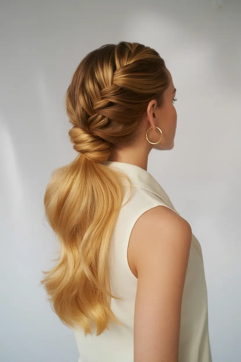 hairstyles ideas 2026 braided luxe pony