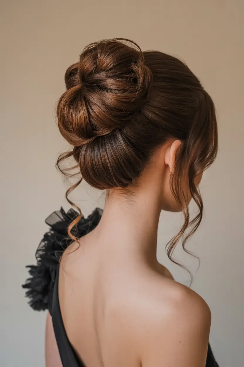 hairstyles ideas 2026 elegant evening bun