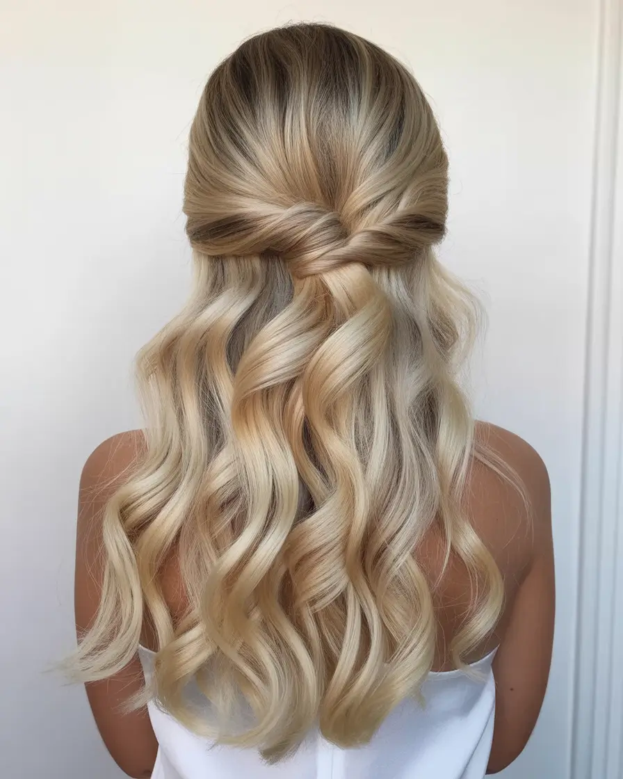 hairstyles ideas 2026 soft waves with a knotted twist