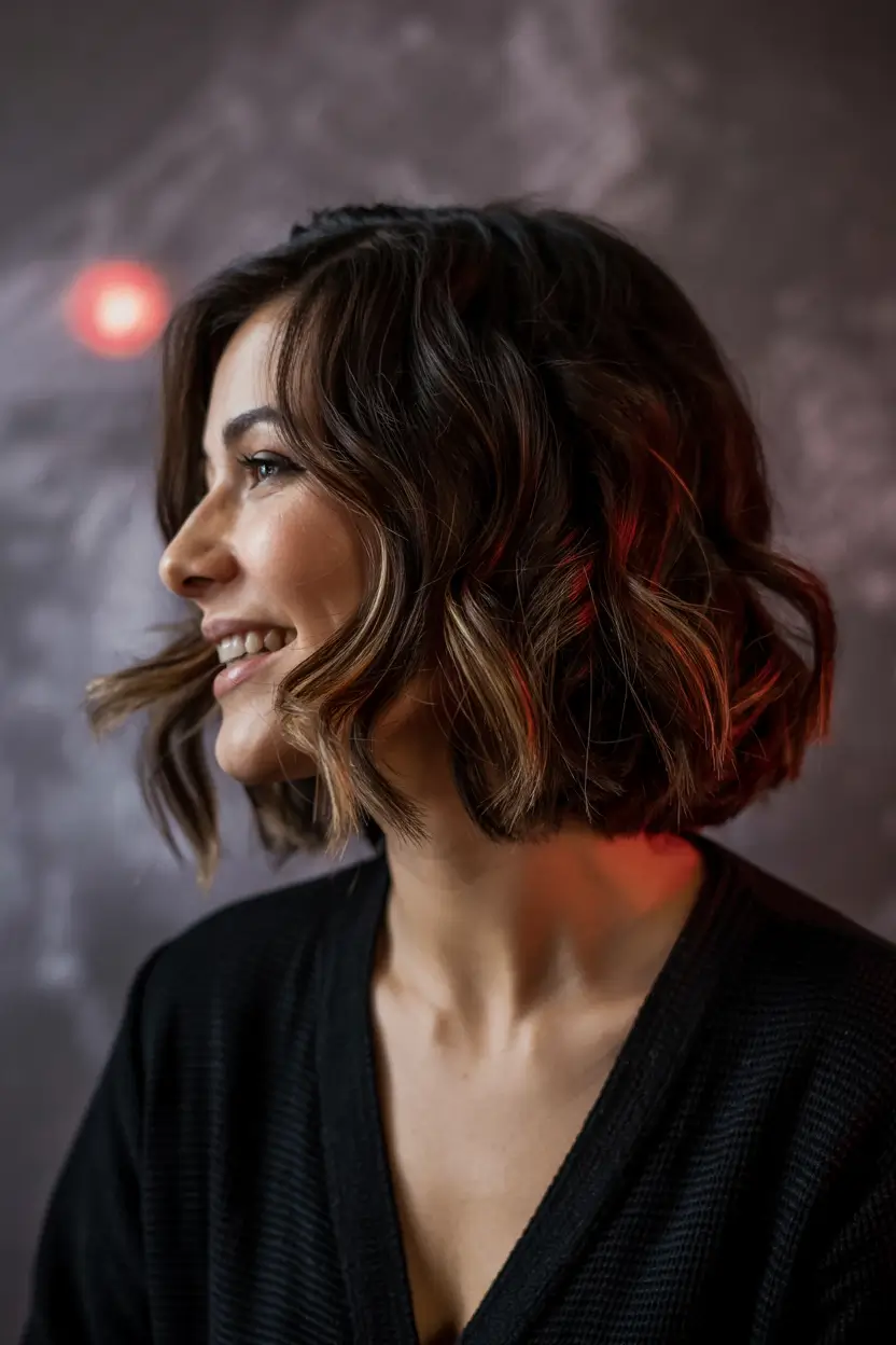 lob haircut 2026 Playful Tousled Waves