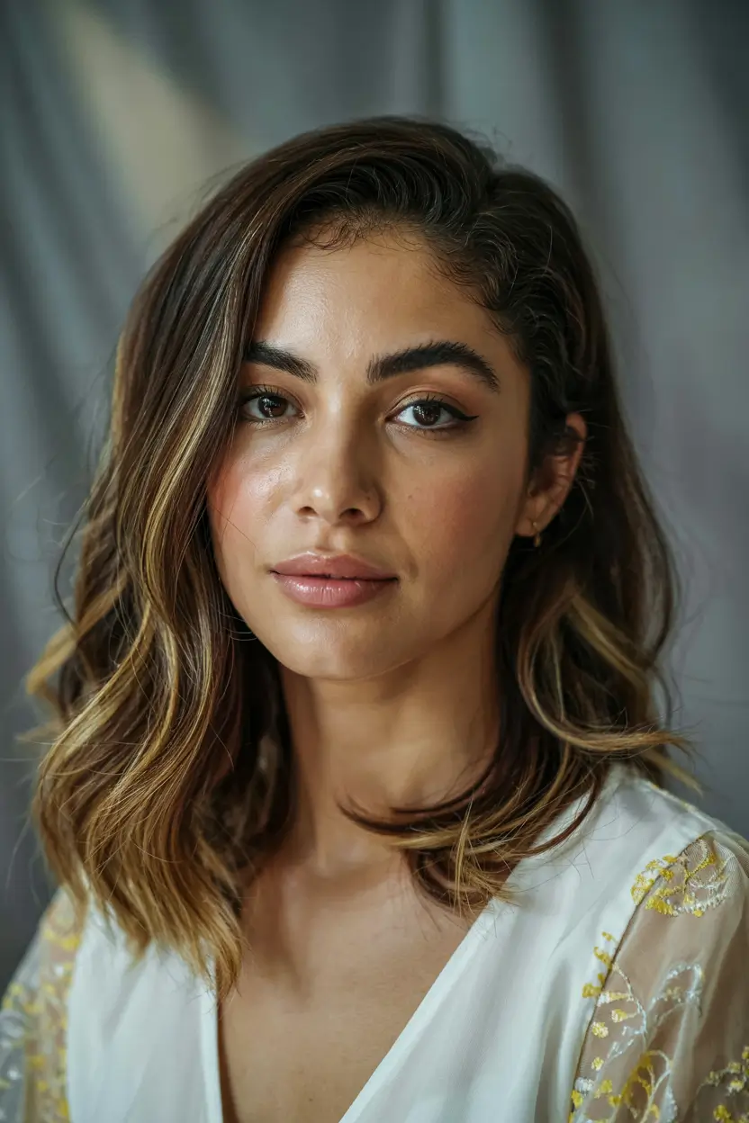 lob haircut 2026 Golden Soft Waves