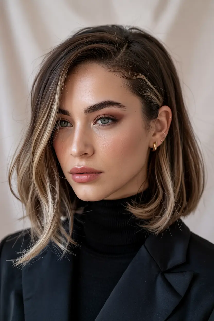 lob haircut 2026 Dark to Light Contour