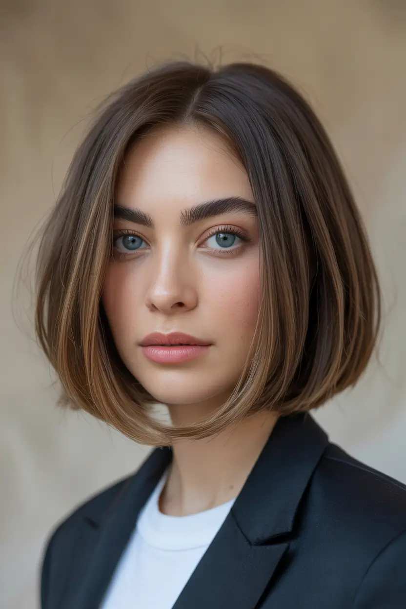mid length haircut 2026 Modern Sleek Bob