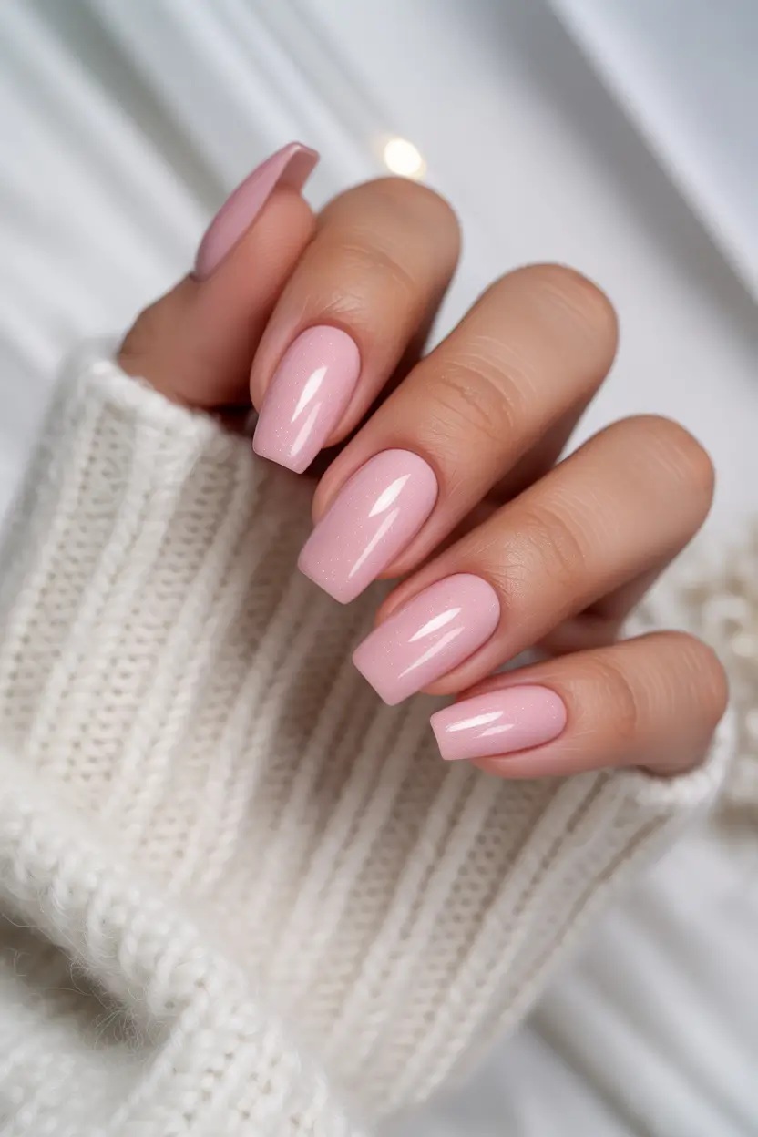 natural nails 2026 Soft Pink Glow