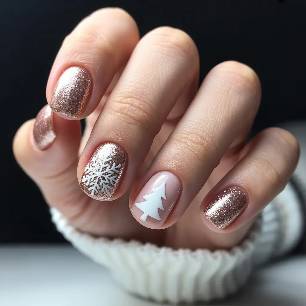 neutral nails 2026 Festive Neutral Nails for a Warm Holiday 2026