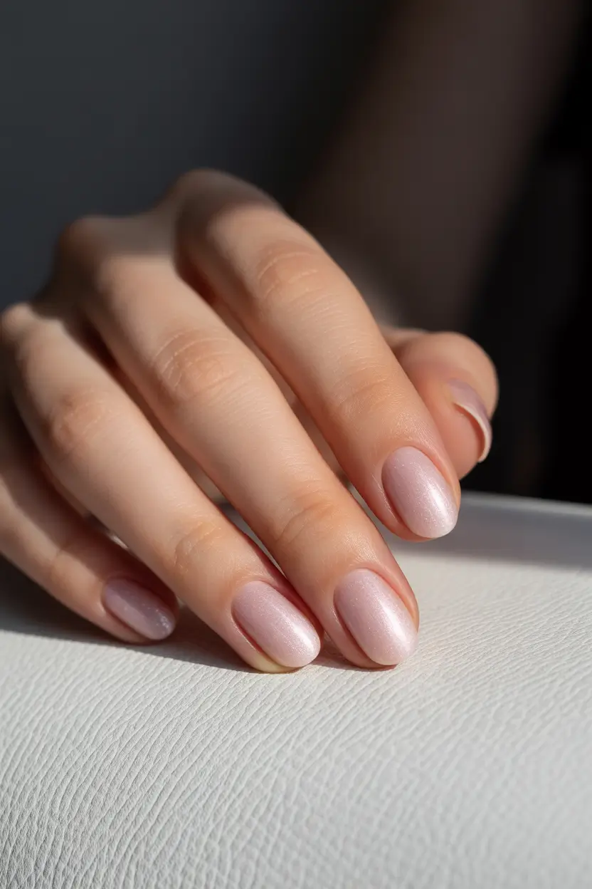 nude nails 2026 Blush Pink Sheer Glow for a Minimal Winter Mood