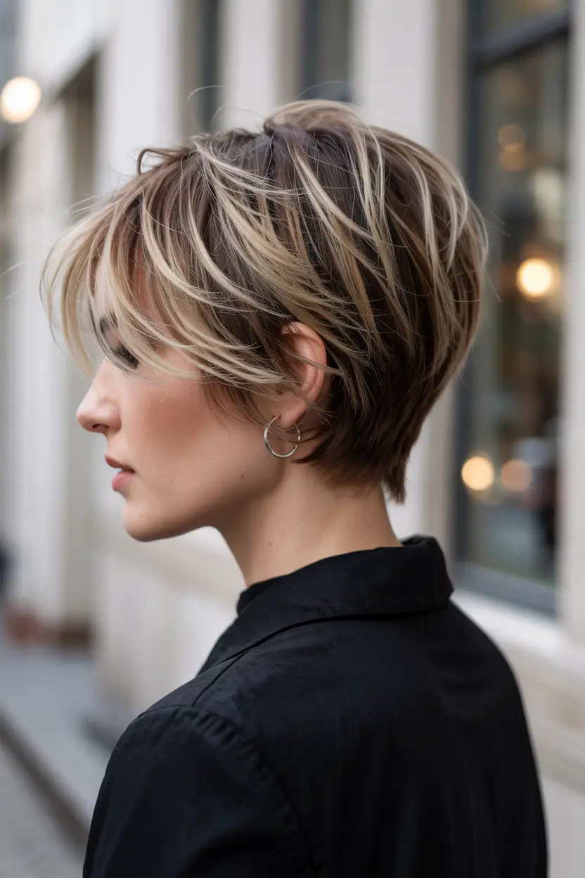 pixie haircut 2026 Cool Blonde Balayage Pixie