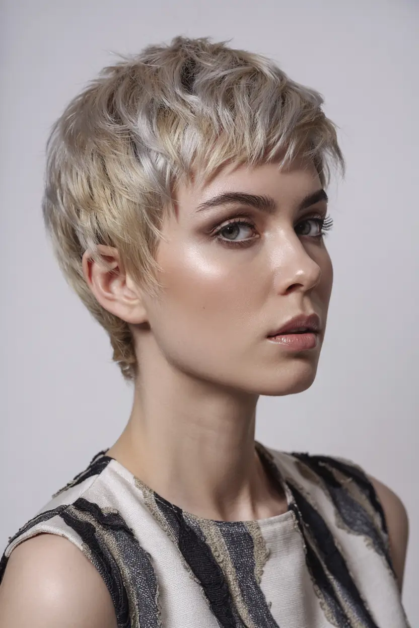 pixie haircut 2026 Frosted Texture Pixie