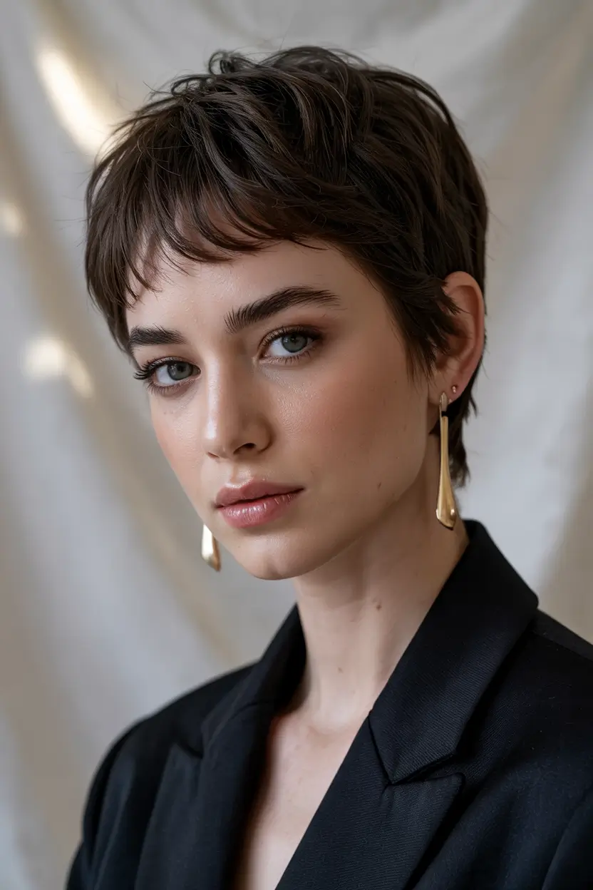 pixie haircut 2026 Modern Espresso Pixie