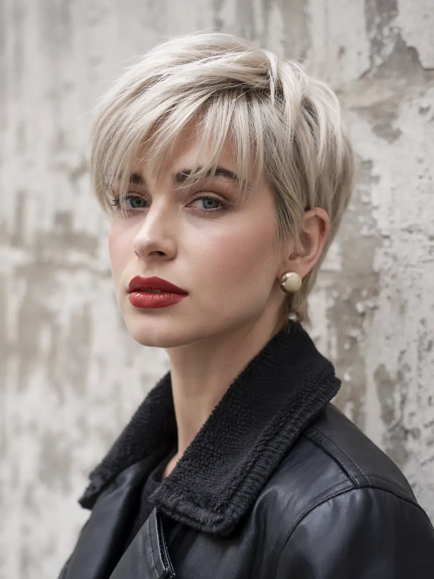 pixie haircut 2026 Cool Platinum Confidence