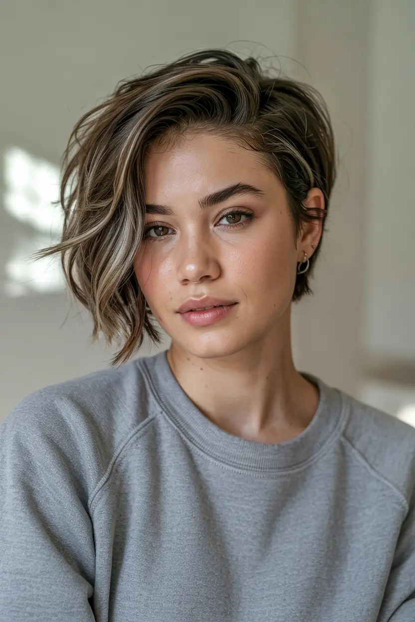 pixie haircut 2026 Effortless Textured Sweep