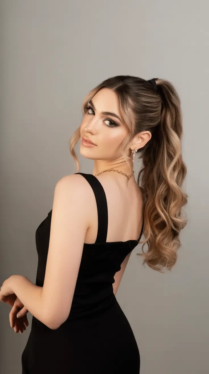 ponytail hairstyles 2026 Golden Elegance in Motion