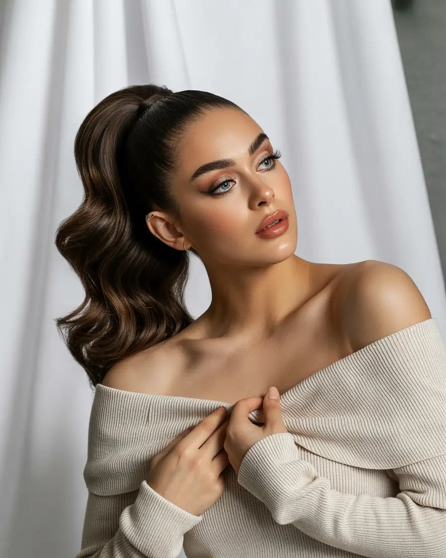 ponytail hairstyles 2026 Bronzed Volume Dream