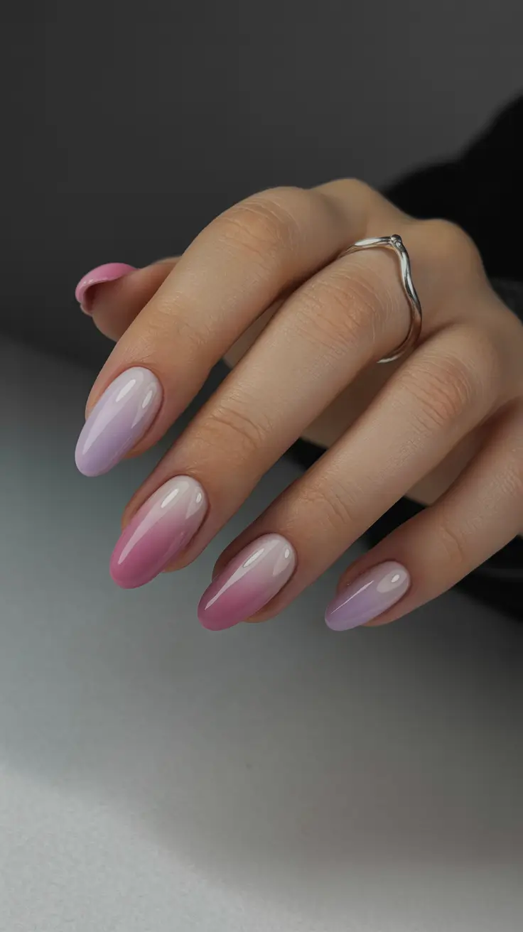 purple nails Pastel Orchid Fade