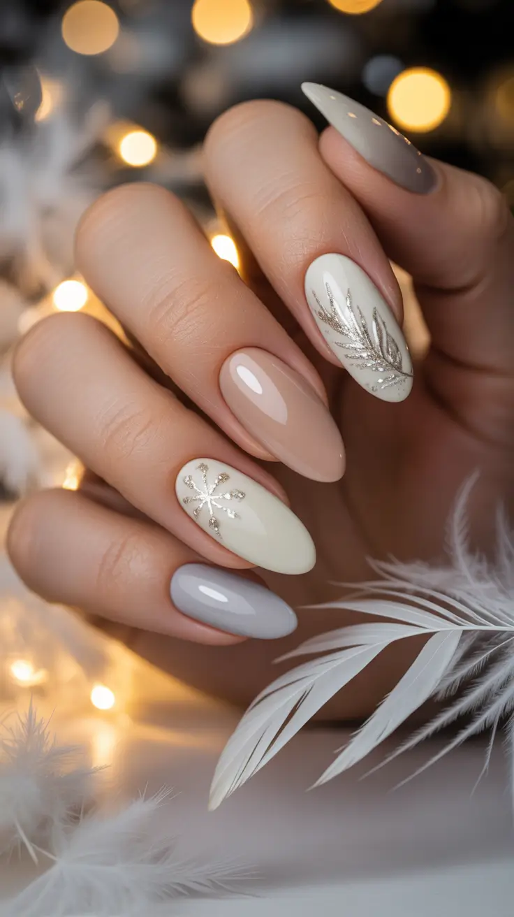 short almond nails 2026 Soft Winter Neutrals with a Whisper of Shine