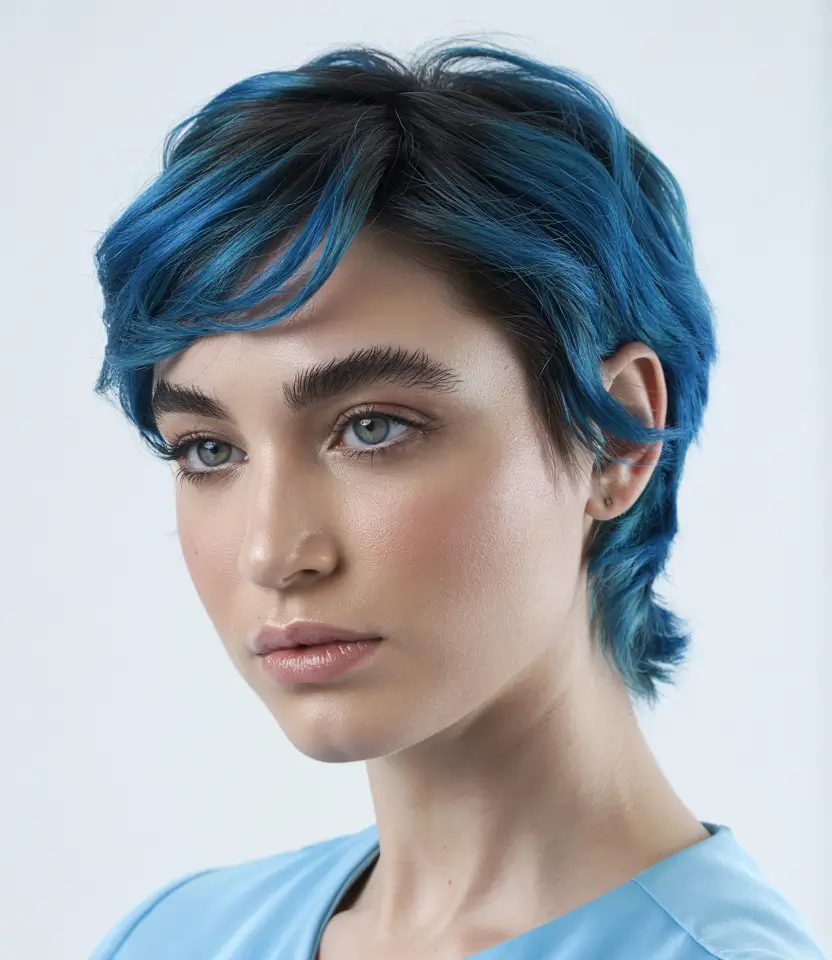 short haircuts for women Electric Blue Pixie Energy