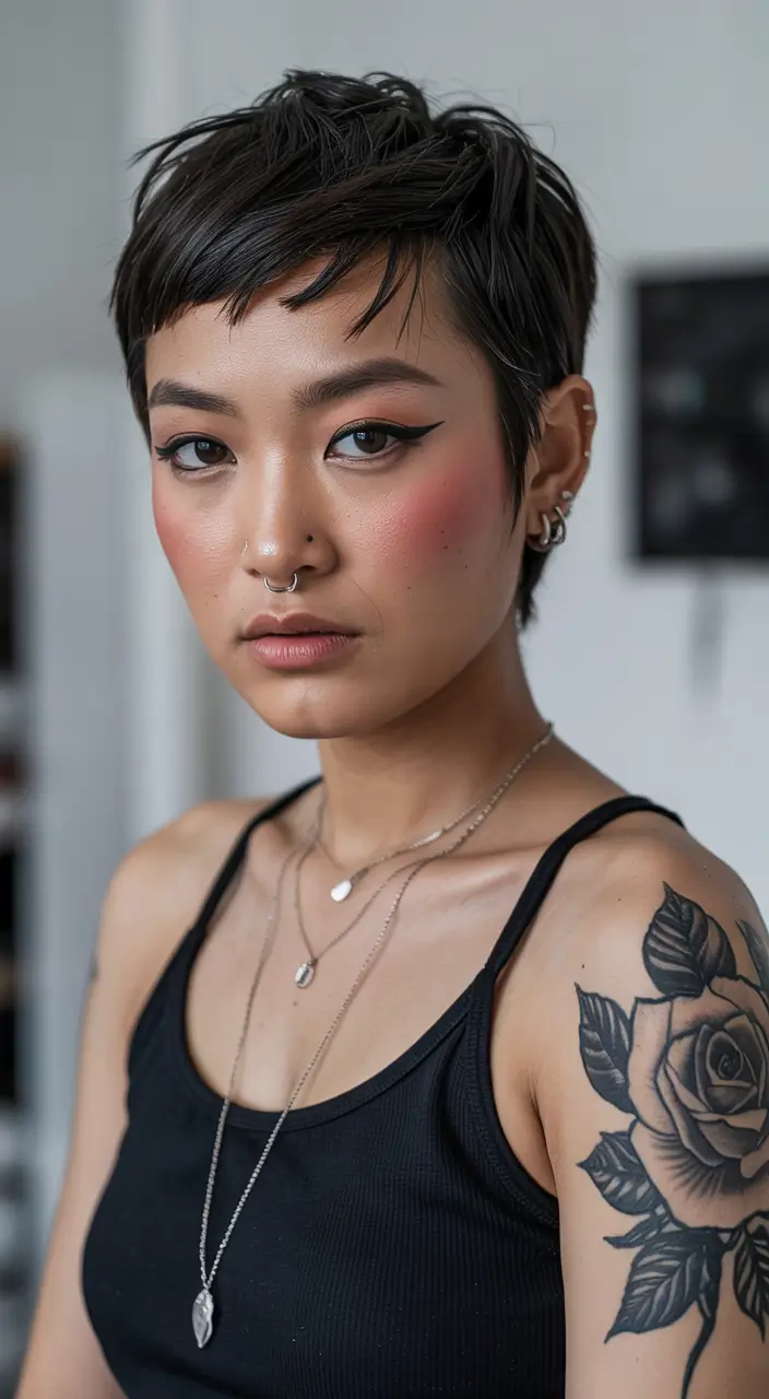 short haircuts for women Edgy Textured Pixie