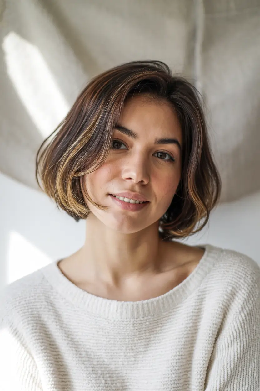 short haircuts for fine flat hair Honey-Dipped Classic Bob