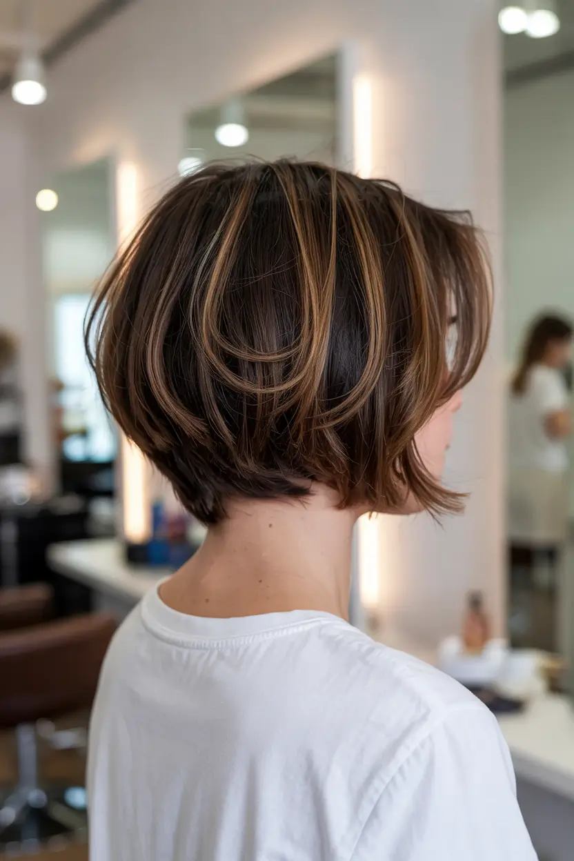 short haircuts for thick hair Dimensional Layered Bob