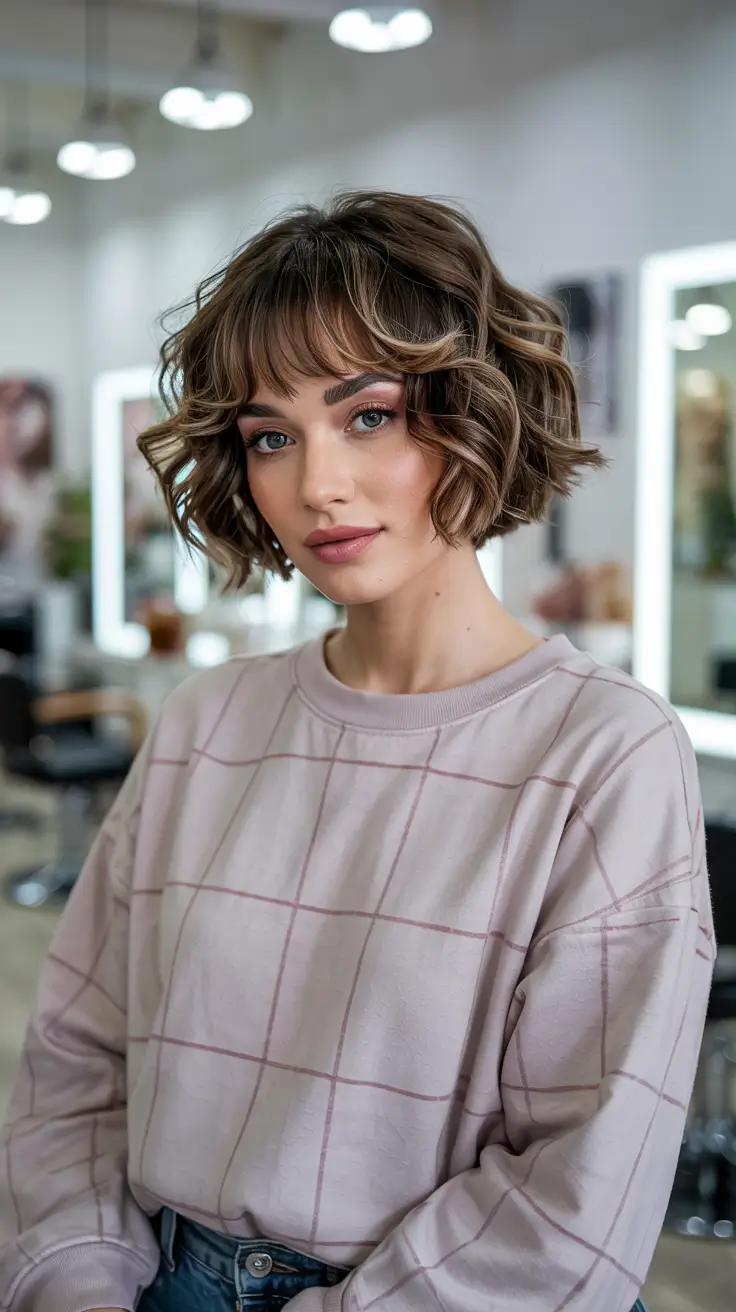 short haircuts with bangs Curly Fringe Revival