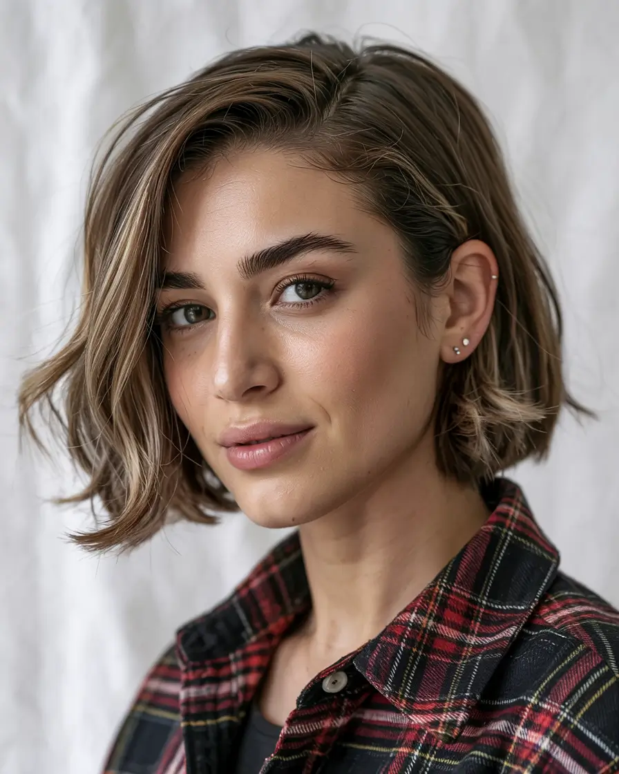 short haircuts for fine flat hair Soft Textured Bob Freedom