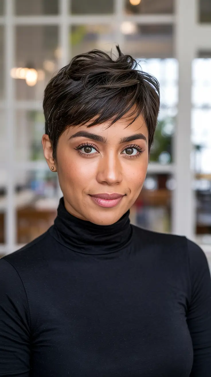 short haircuts for straight hair Classic Cropped Chic