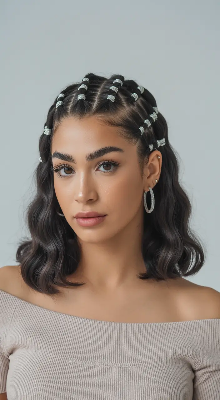 short hairstyles women Creative Braided Grid Style